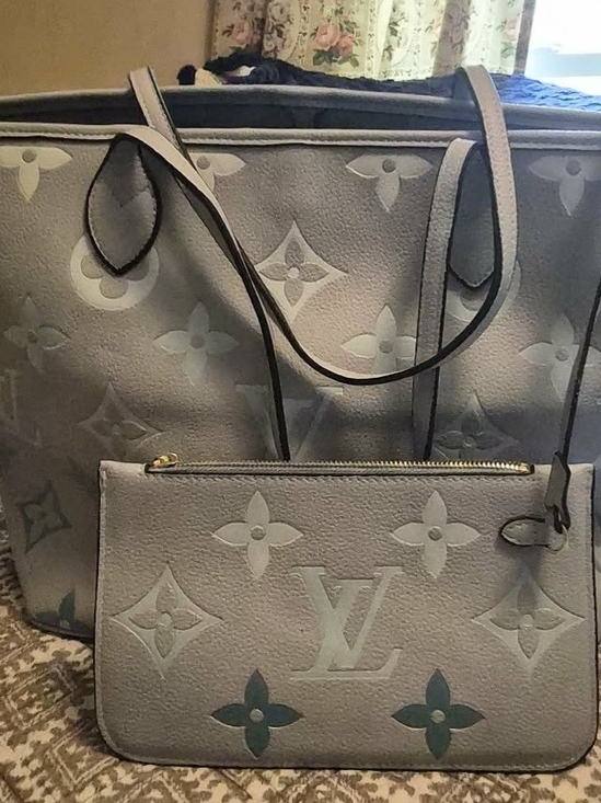 Louis Vuitton Handbags - Gray Monogram Tote with Wristlet Pouch